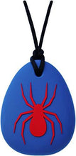 Load image into Gallery viewer, Munchables Spider Chew Necklace for Boys - Sensory Chewable Jewelry (Blue with Red)
