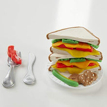 Load image into Gallery viewer, Play-Doh Kitchen Creations Cheesy Sandwich Play Food Set for Kids 3 Years and Up Elastix Compound and 6 Additional Colors
