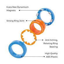 Load image into Gallery viewer, Magnetic Rings Fidget Toy, Pack of 3, Perfect Magnetic Fidget Rings, Ideal ADHD Fidget Toys, Great Fidget Toys for Anxiety Teens &amp; Fidgets for Teens, Cool Toy Rings for Adults used as Focus Fidget
