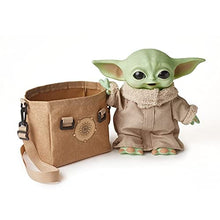 Load image into Gallery viewer, Star Wars The Child Plush Toy, 11-in Yoda Baby Figure from The Mandalorian, Collectible Stuffed Character with Carrying Satchel for Movie Fans Ages 3 and Older
