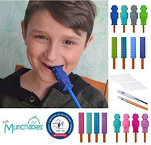 Load image into Gallery viewer, Munchables Chewable Sensory Pencil Toppers - Set of 10 Chewy Tubes
