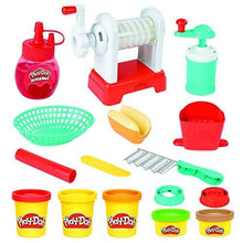 Load image into Gallery viewer, Play-Doh Kitchen Creations Spiral Fries Playset for Kids 3 Years and Up with Toy French Fry Maker, Drizzle, and 5 Modeling Compound Colors, Non-Toxic
