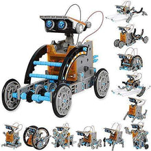 Load image into Gallery viewer, STEM 12-in-1 Education Solar Robot Toys -190 Pieces DIY Building Science Experiment Kit for Kids Aged 8-10 and Older,Solar Powered by The Sun
