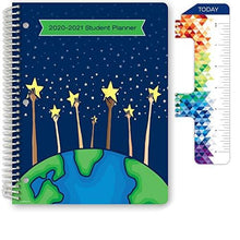 Load image into Gallery viewer, Dated Elementary Student Planner for Academic Year 2020-2021 (Matrix Style - 8.5&quot;x11&quot; - Reach for The Starts Cover) - Ruler/Bookmark and Planning Stickers
