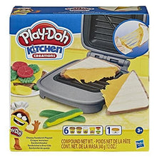 Load image into Gallery viewer, Play-Doh Kitchen Creations Cheesy Sandwich Play Food Set for Kids 3 Years and Up Elastix Compound and 6 Additional Colors
