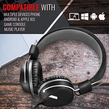 Load image into Gallery viewer, Sonitum On Ear Headphones with Microphone, Wired Head Phones with Volume Control for Computer Ipad Cellphone, Kids Headphones for School, Foldable/Adjustable fit Tangle Free 1.5m Cord, 3.5mm Jack
