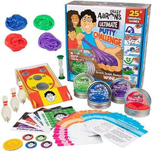 Load image into Gallery viewer, Crazy Aaron’s Ultimate Putty Challenge Board Game - 25 Ways to Play and Four Exclusive 3&quot; Thinking Putty Tins - World’s First Putty Family Party Game
