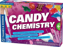 Load image into Gallery viewer, Thames &amp; Kosmos Candy Chemistry | Science Kit | Rock Candy, Chocolates, Gummy Bears, Wintergreen Candies | 48 Page Full-Color Manual | Ages 10+ | Learn Chemistry, Have Fun | Cooking Science
